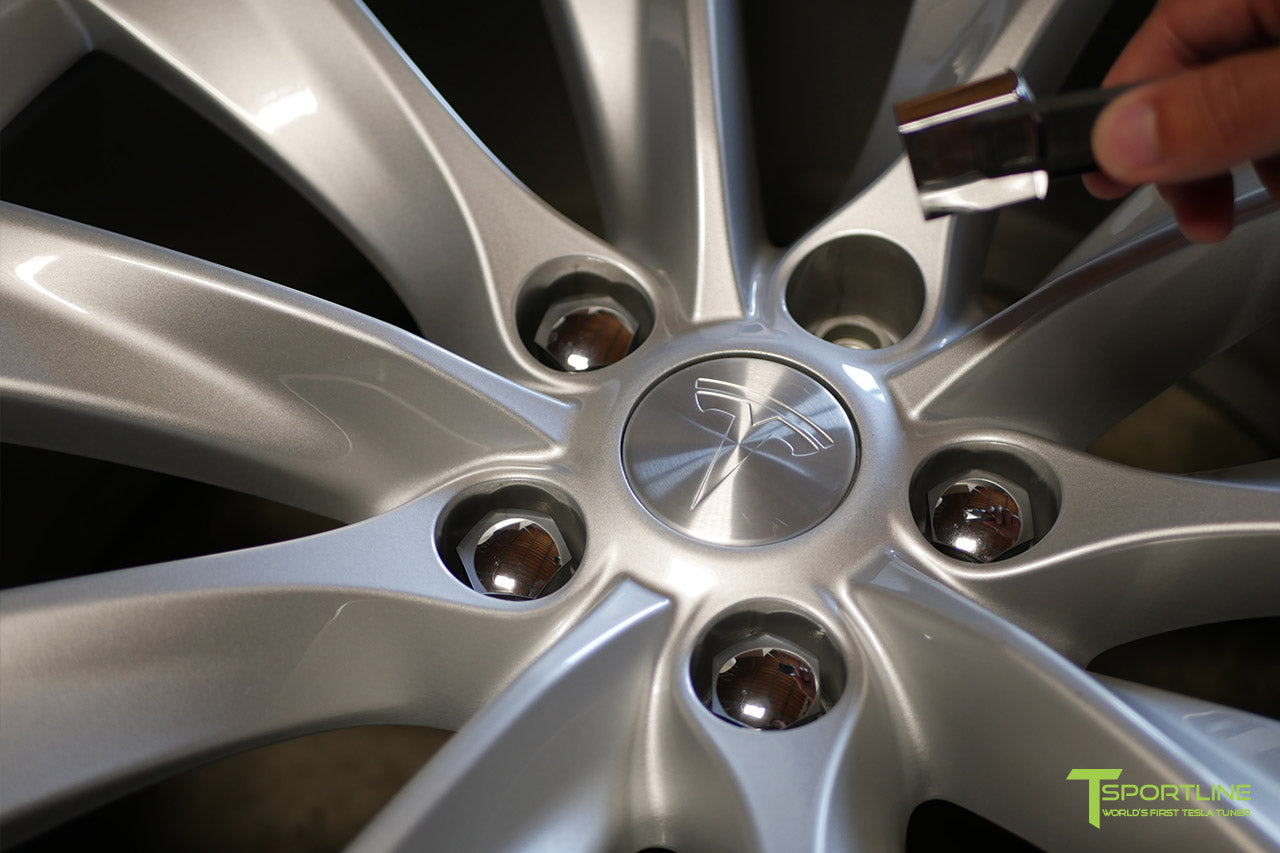 Tesla Wheel Lug Nut Cover Set
